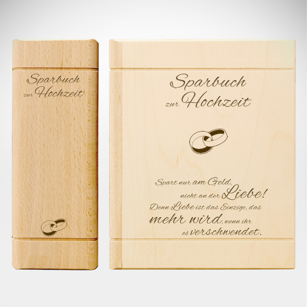 Spruchreif PREMIUM QUALIT/ÄT 100/% EMOTIONAL /· Spardose Buch aus Holz mit Gravur zur Taufe /· Motiv Taube /· Sparb/üchse f/ür Jungen und M/ädchen /· Taufgeschenk