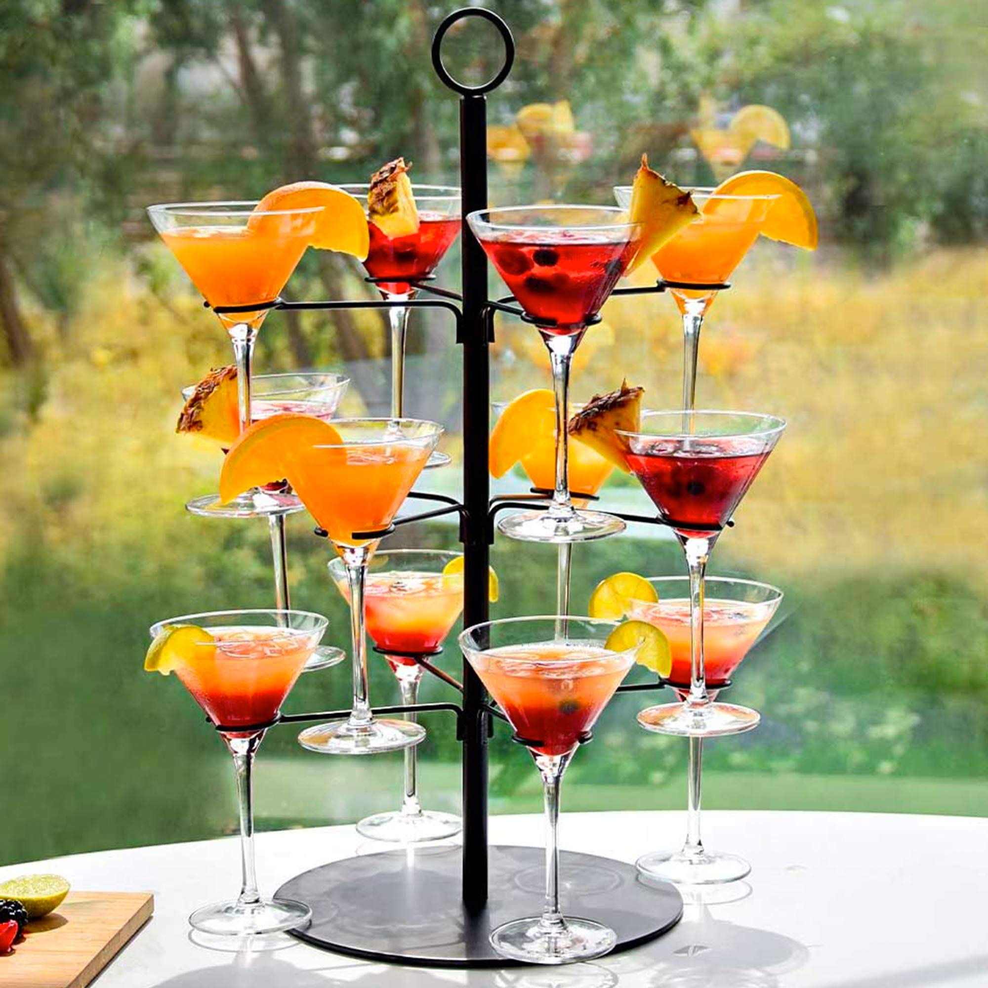 Cocktailbaum Glashalter - Präsentationsständer aus Metall