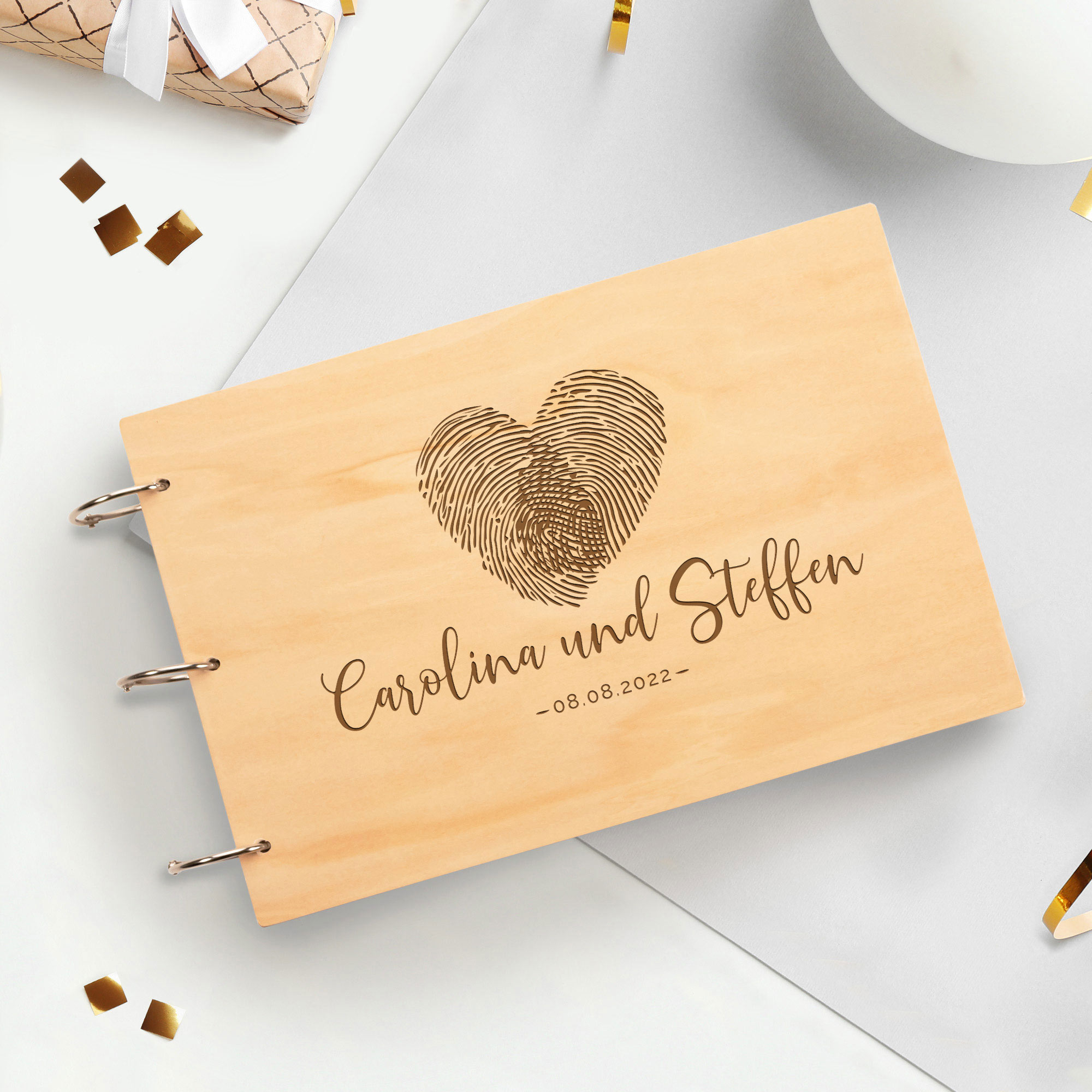 Gästebuch zur Hochzeit - Fingerabdruck Herz