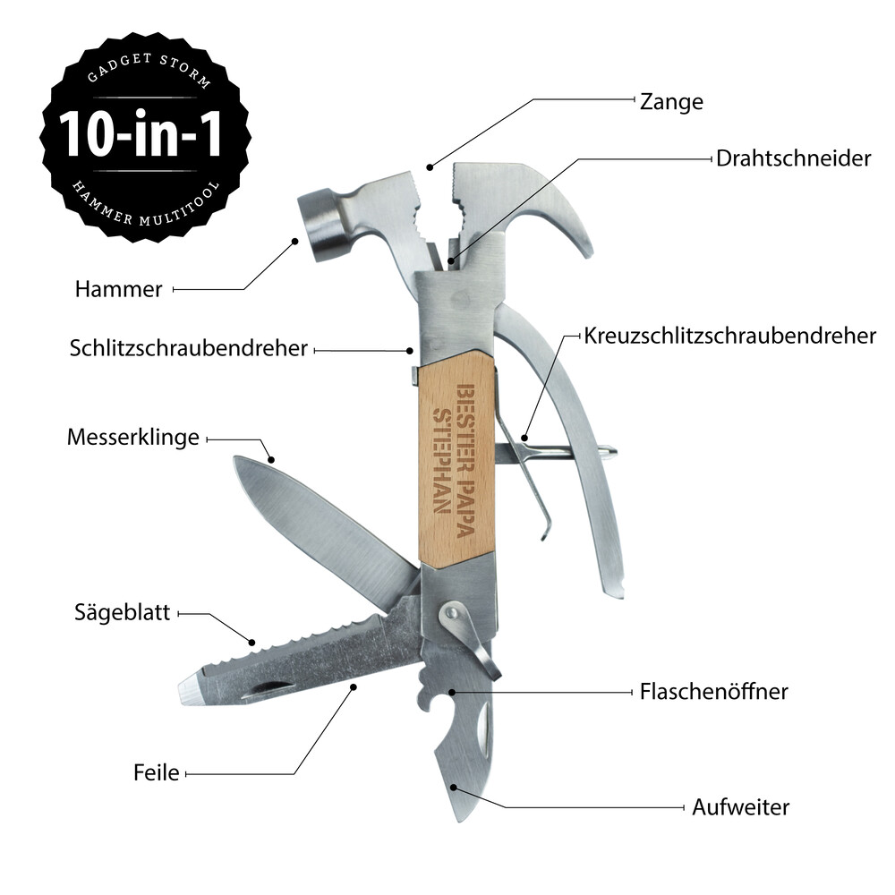 Multitool - Bester Papa - Personalisiert