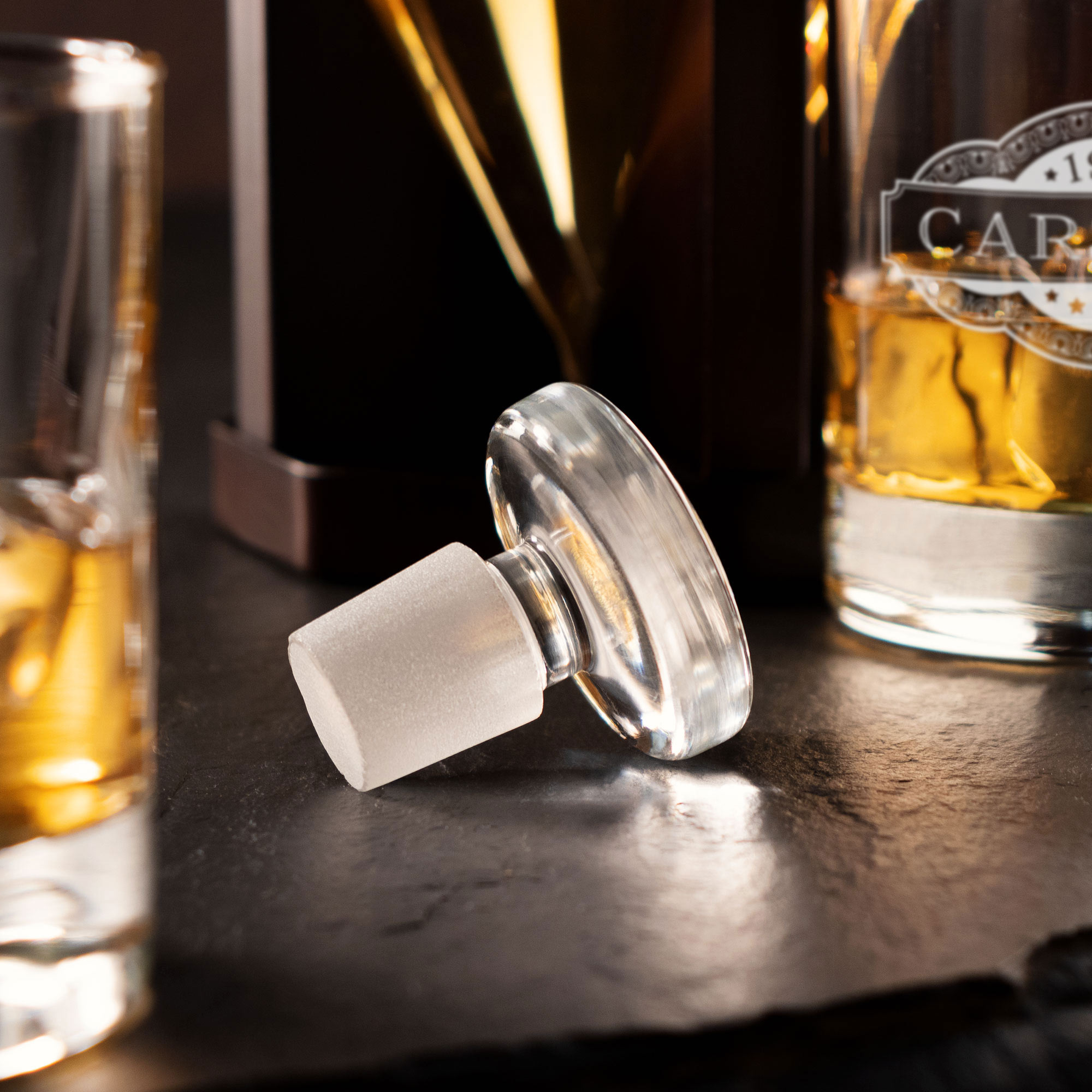 Whisky Set - Karaffe Diamant und Whiskyglas mit Gravur