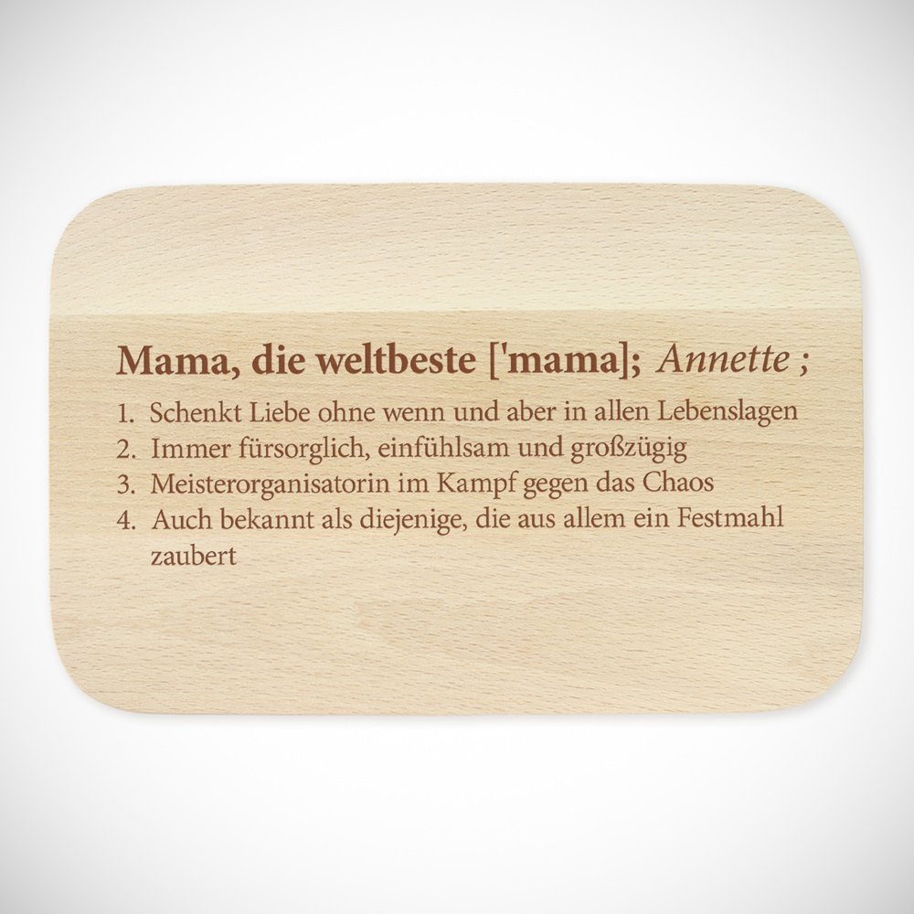 2er Set - Frühstücksbrett - Definition Mama & Papa - Standard