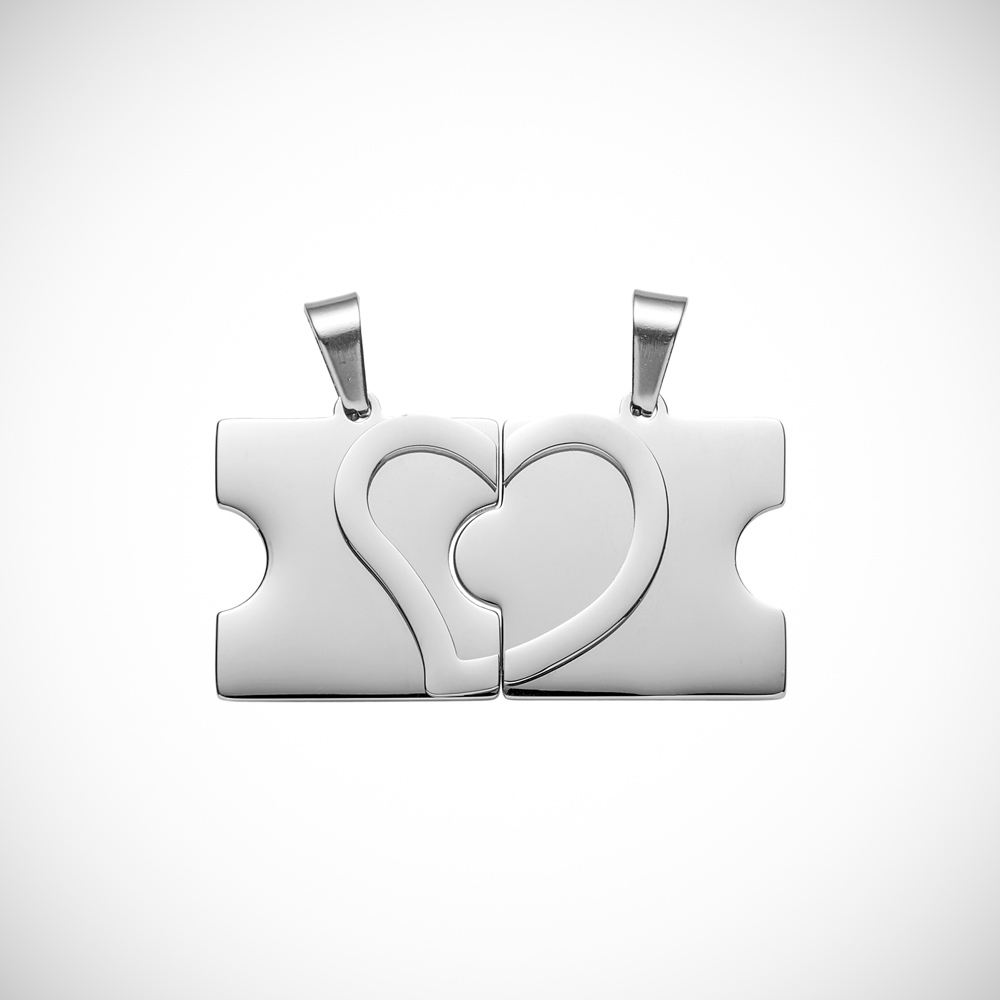Freundschaftskette mit Gravur - Herz Puzzle - Best Friends - Personalisiert