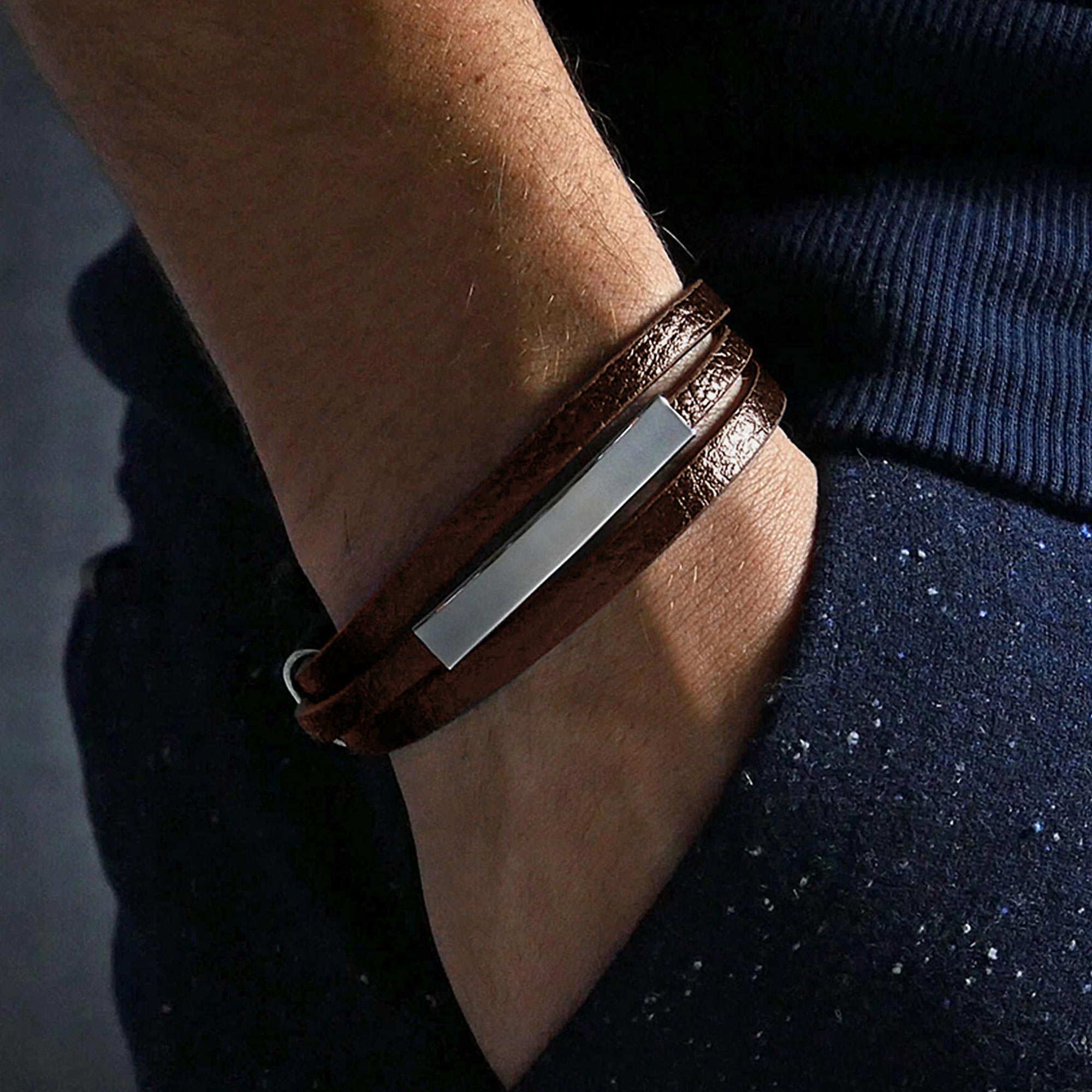 Herrenarmband - Braun