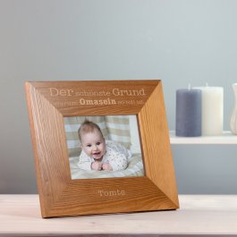 Bilderrahmen aus Holz mit Gravur - Omasein - Personalisiert Bilderrahmen aus Holz mit Gravur - Omasein - Personalisiert
