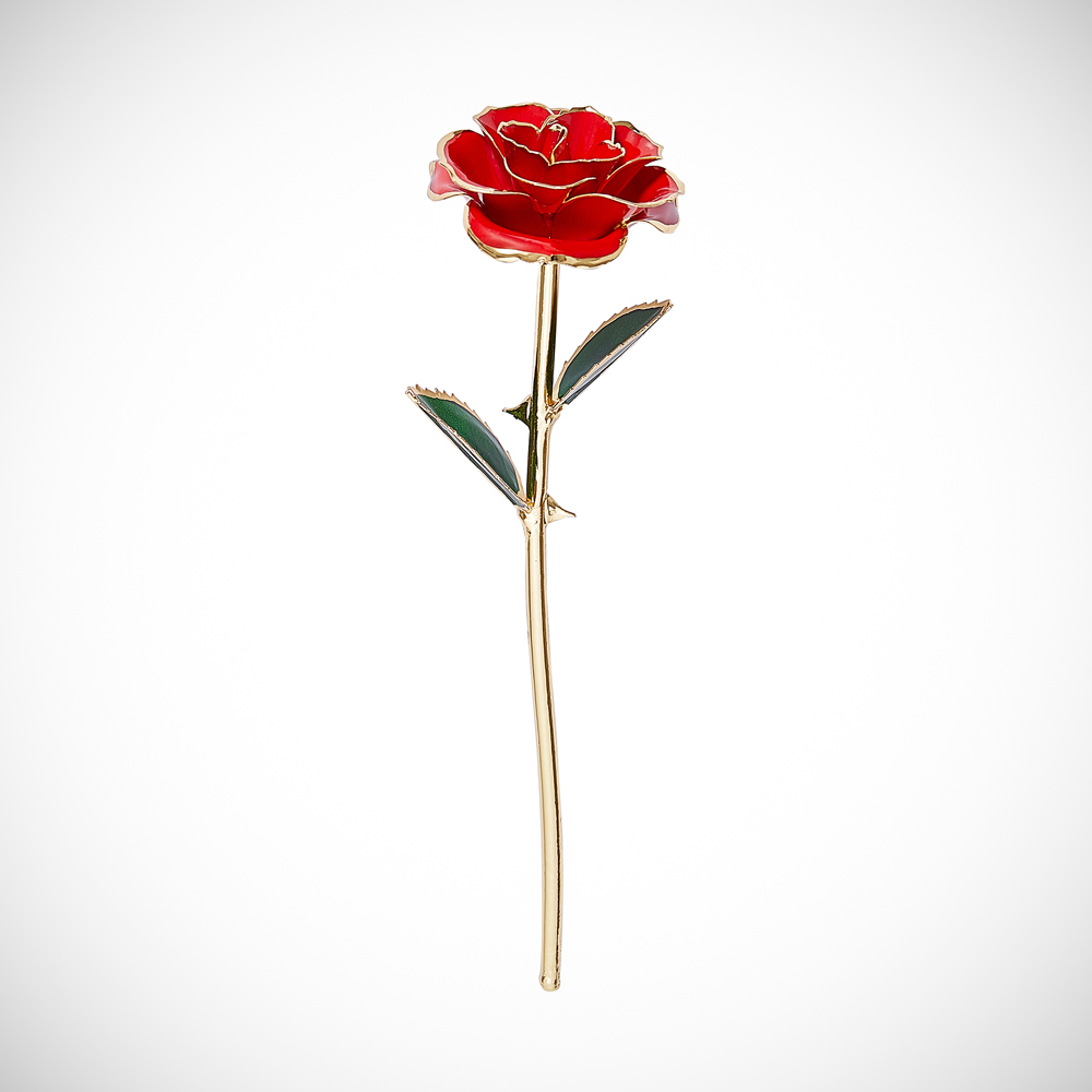Vergoldete Rose aus Glas mit Gravur - Beste Mama - Personalisiert