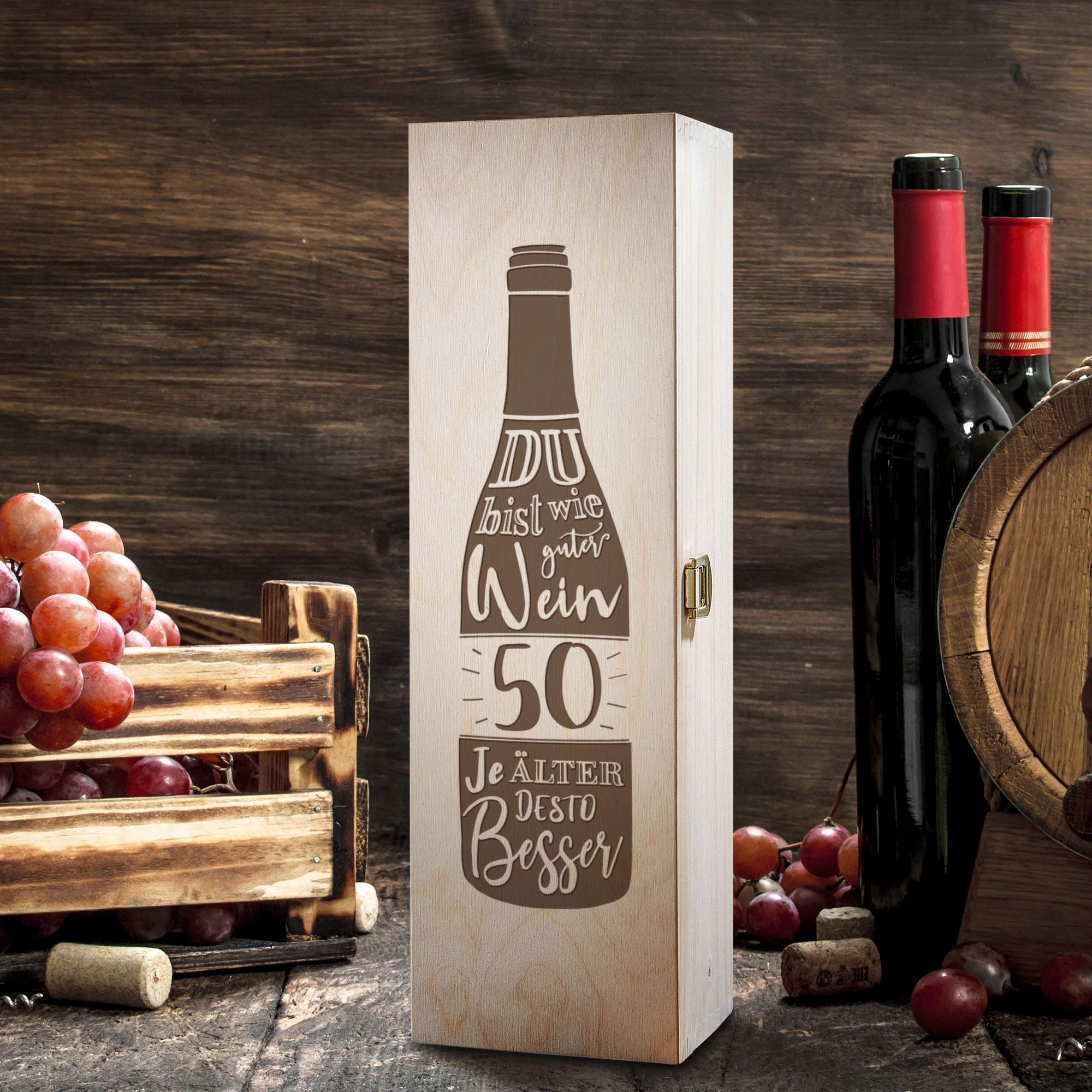 Weinkiste zum 50. Geburtstag