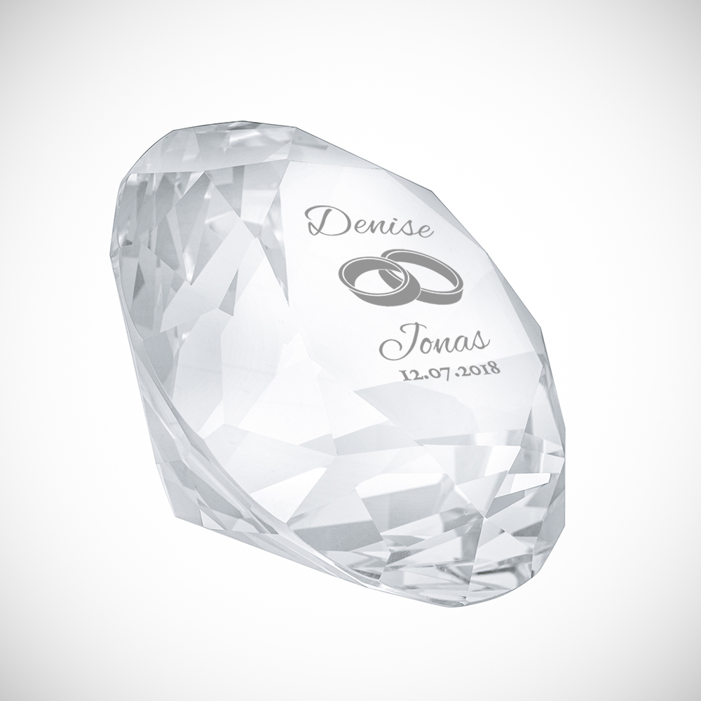 Kristall - Diamant - Ringe - Personalisiert