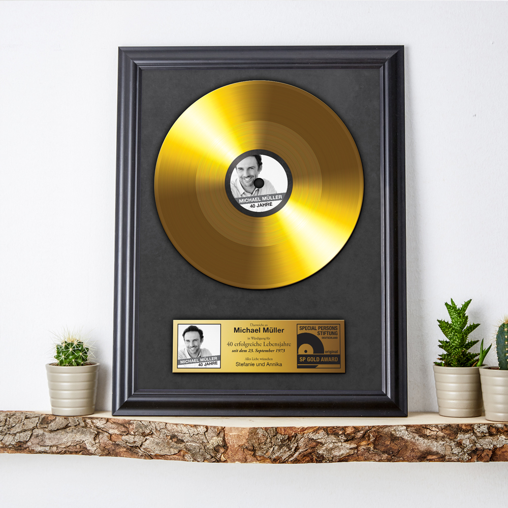 Goldene Schallplatte - Personalisiertes Bild