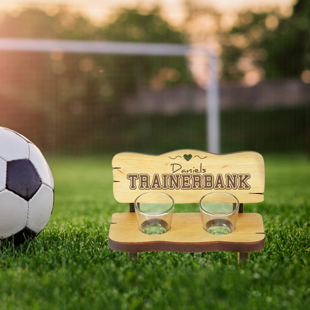 Schnapsbank mit Gravur - Trainerbank - Personalisiert