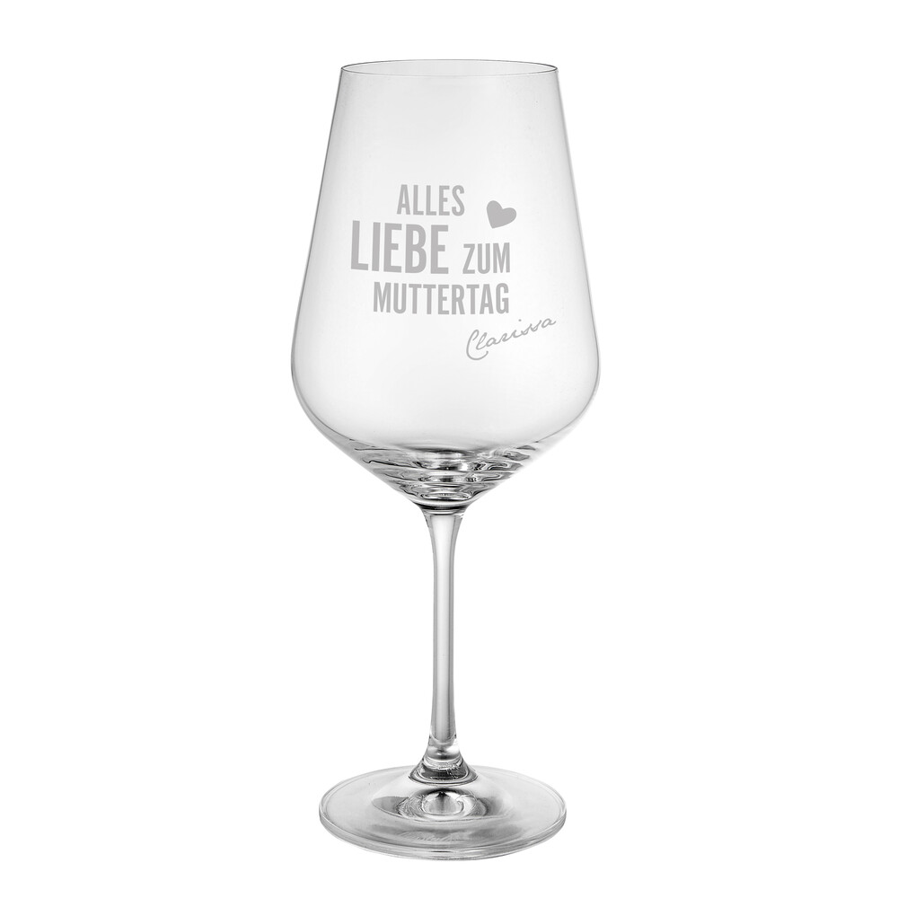 Weißweinglas mit Gravur - Muttertag - Personalisiert