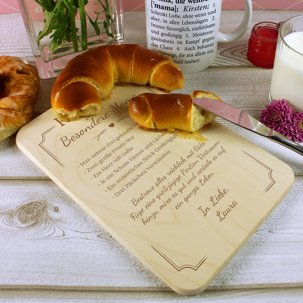 Frühstücksbrett für Mama - Rezept - Personalisiert