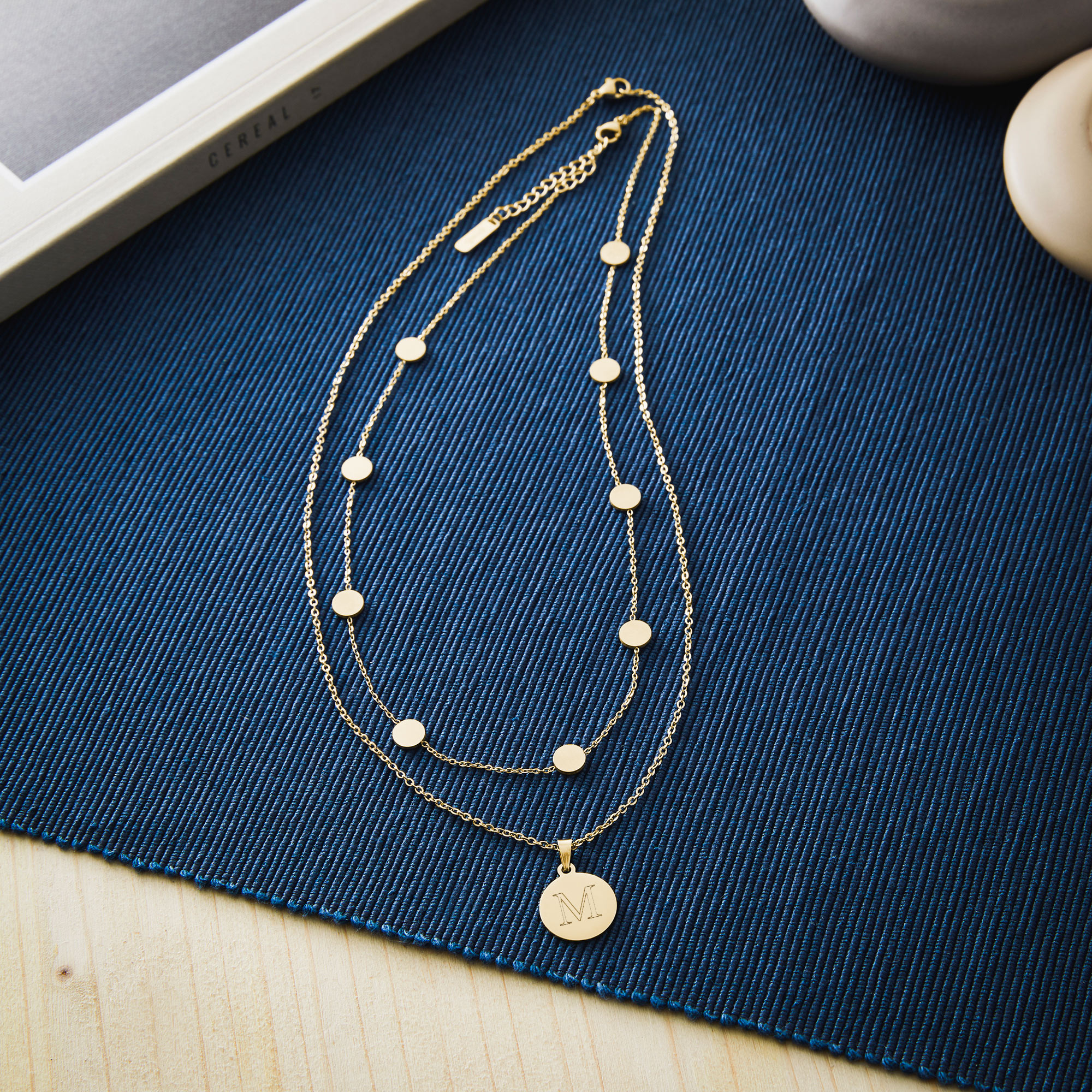 Bundle - Layering Kette - Kette Kreis S - Gold - Initial - Personalisiert