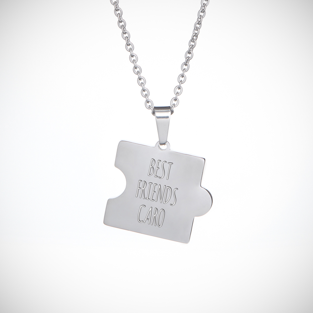 Freundschaftskette mit Gravur - Herz Puzzle - Best Friends - Personalisiert