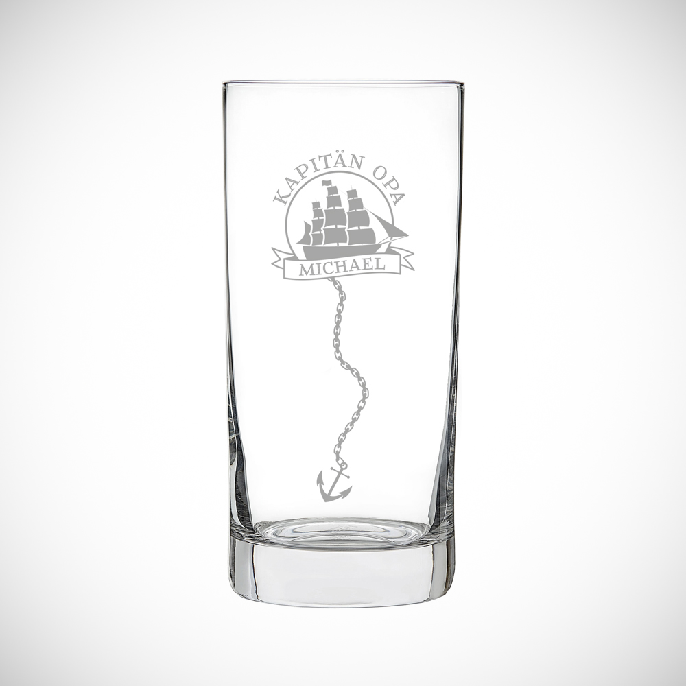 Craft Bier Glas mit Gravur für Opa - Schiff - Personalisiert