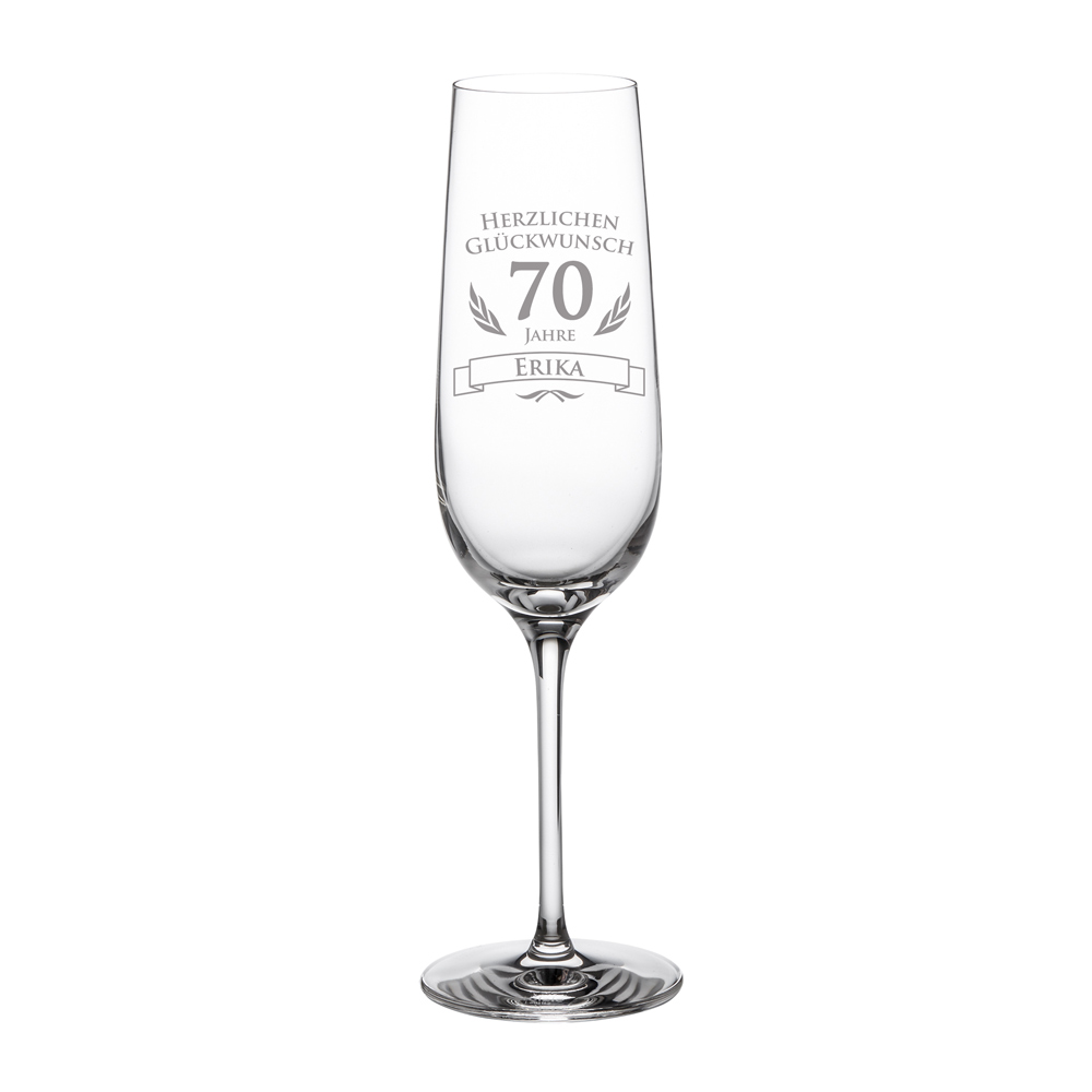 Sektglas - 70. Geburtstag - Personalisiert