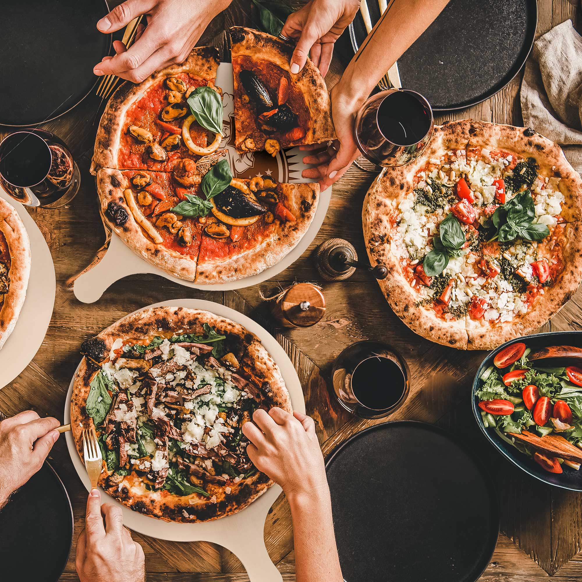 Pizzabrett - Names Pizzeria - das Original - Koch - Personalisiert
