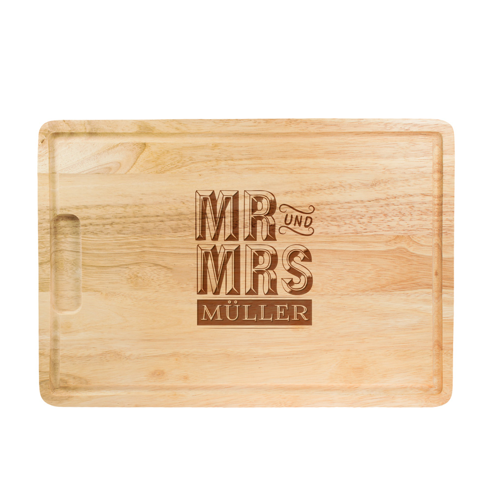 Mr und Mrs Schneidebrett - Personalisiert