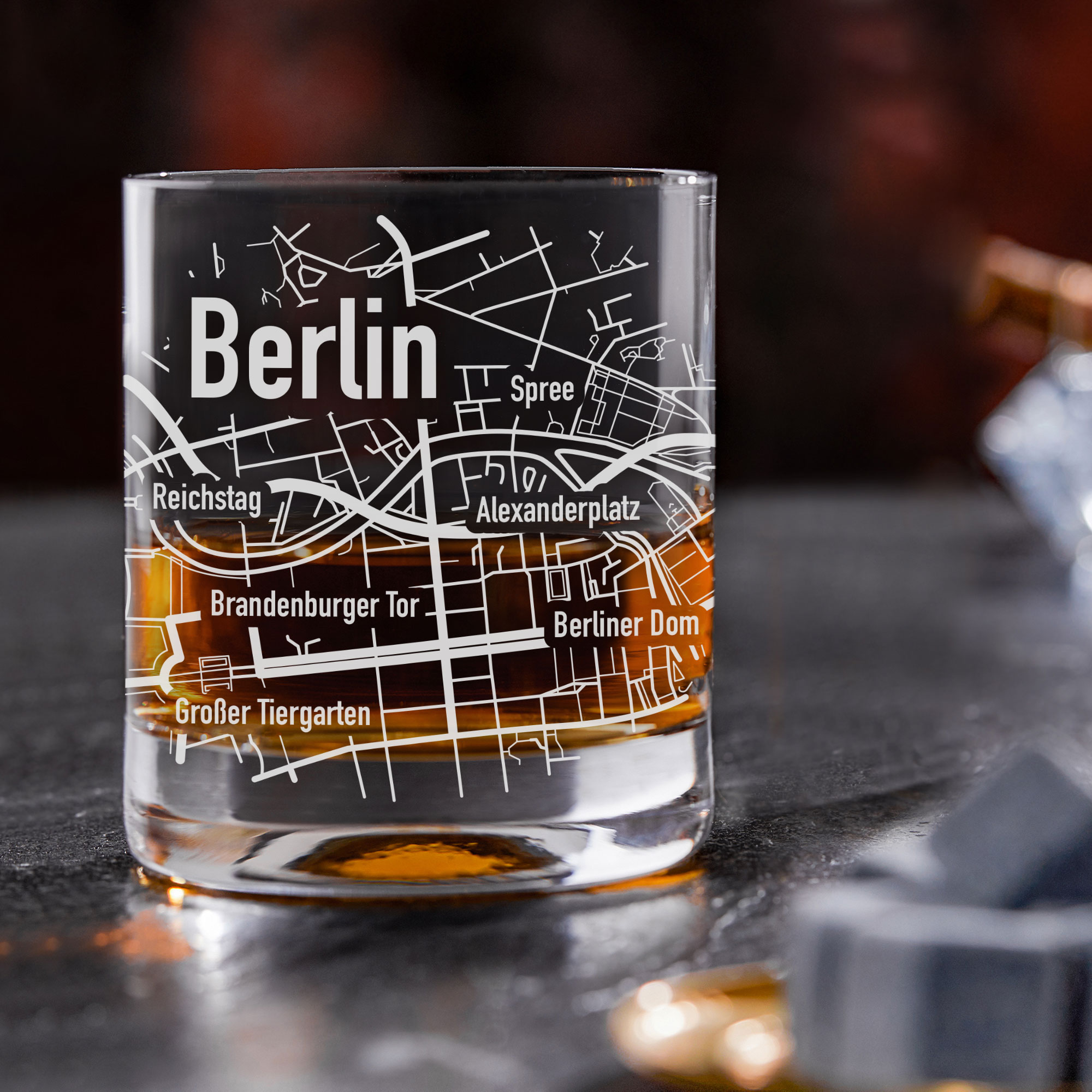  Whiskyglas mit Gravur - Berlin