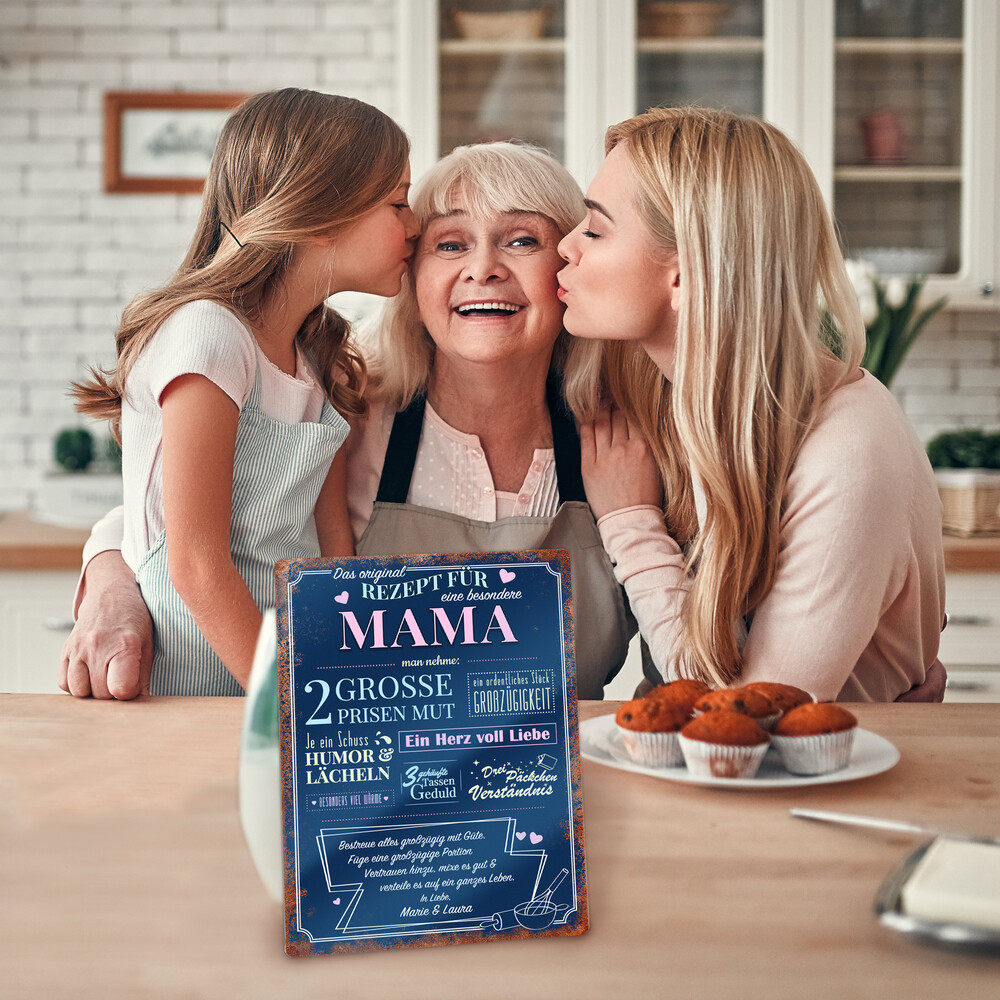 Personalisiertes Wandschild - Rezept Mama