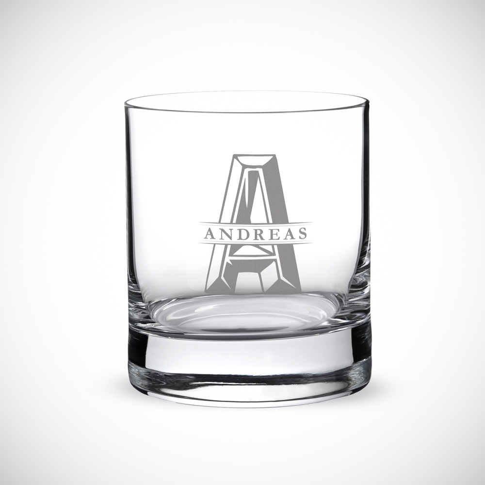 Whiskyglas mit Gravur initial - Personalisiert