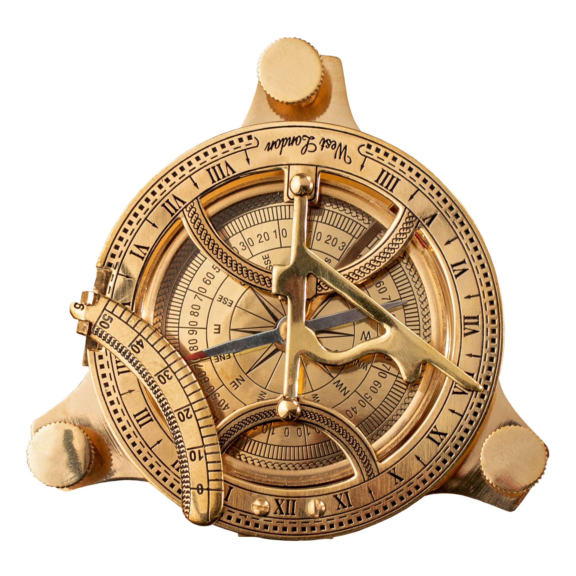 Kompass Sonnenuhr in Holzbox