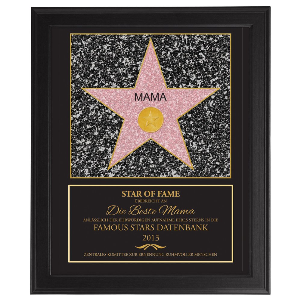 Rahmen - Mittel - Star of Fame - Beste Mama - Personalisiert