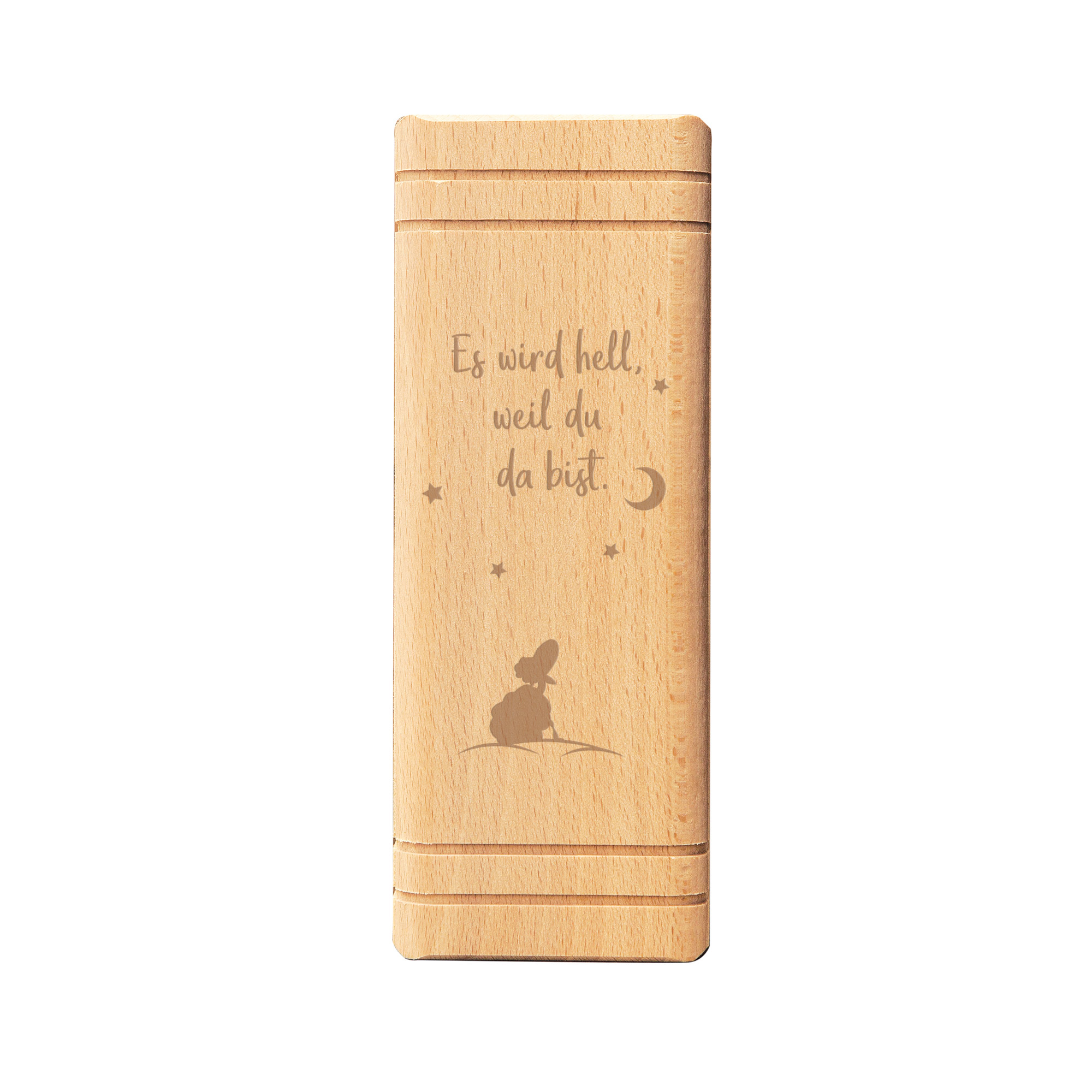 Spardose - Buch aus Holz mit Gravur zur Taufe - Hirte - Personalisiert