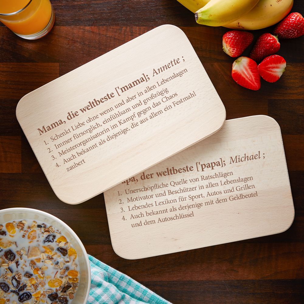 Brotzeit-Set Mit Personalisiertem Bierkrug & Frühstücksbrett - Gravur Mit Namen