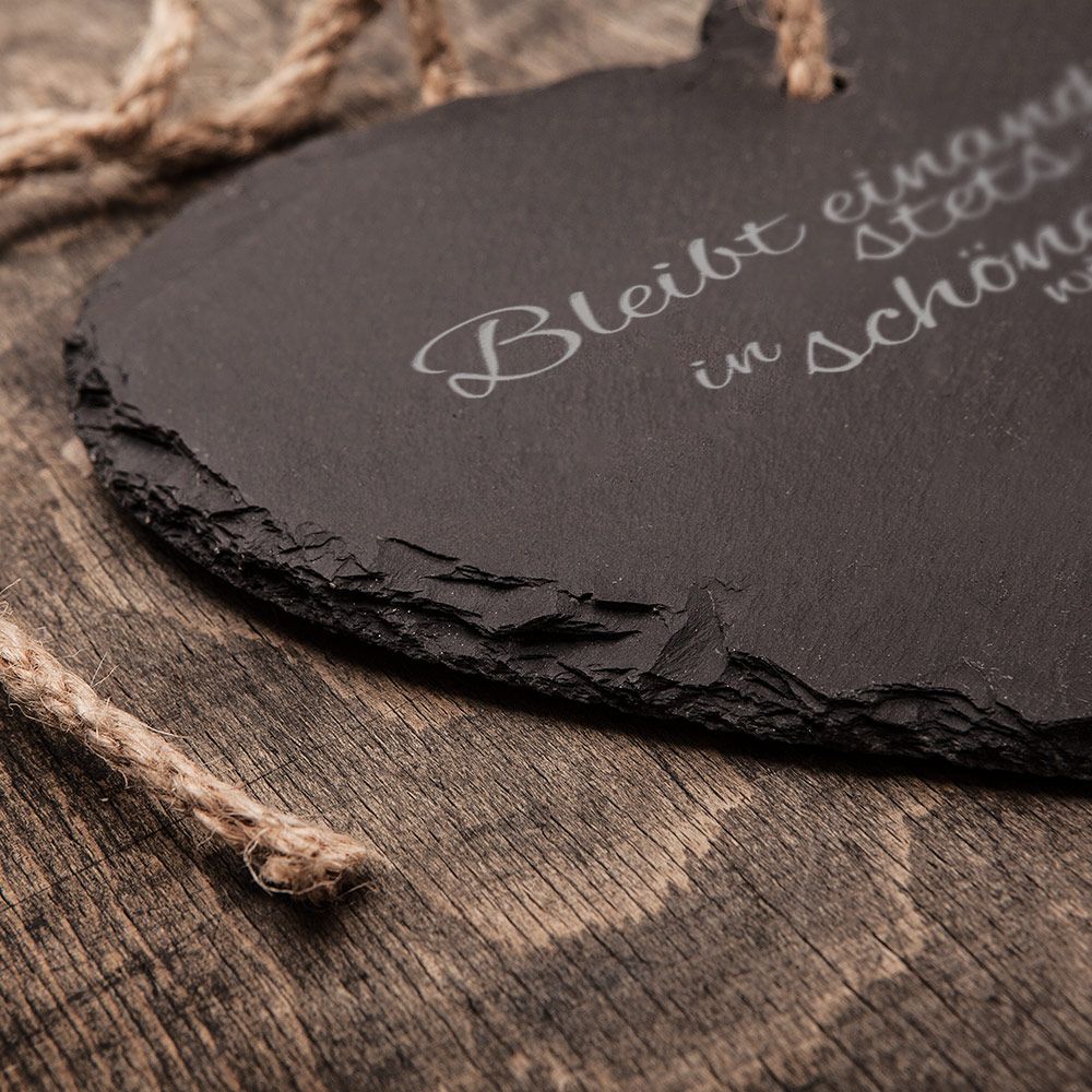 Schieferherz zur Hochzeit Schiefertafel kaufen