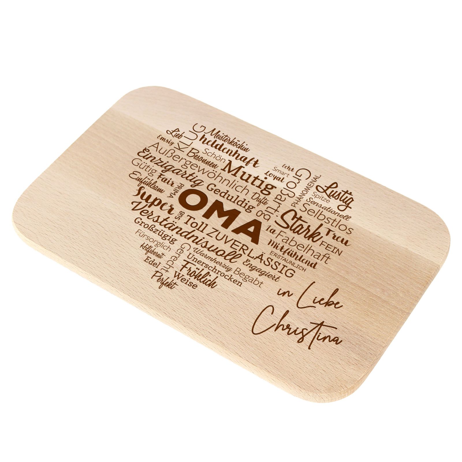 Frühstücksbrett Gravierter Spruch 'Lieber Papa, Danke Für…' – Aus Ahornholz, 26x15 Cm, Vatertag Geschenk