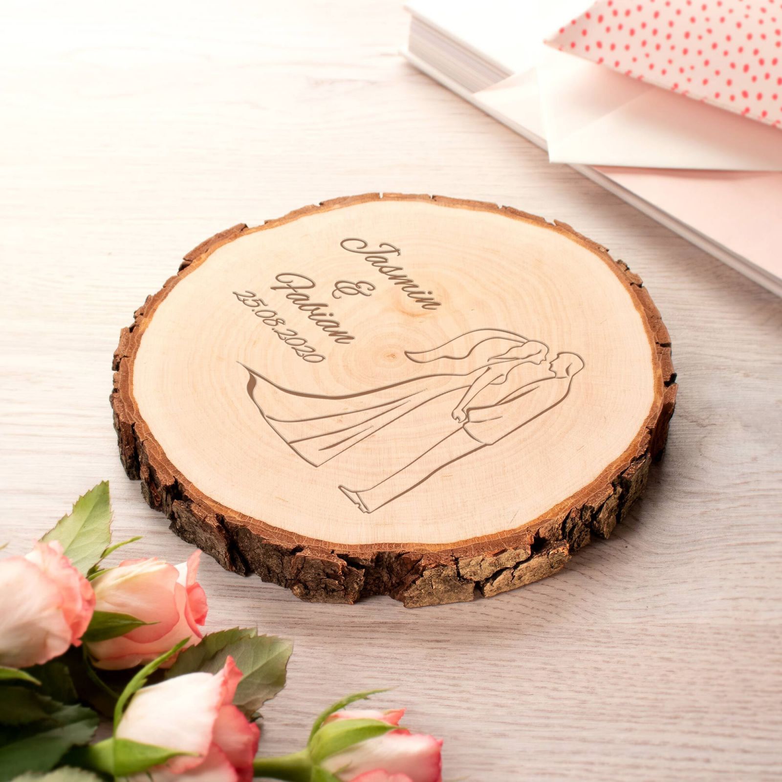 Baumscheibe zur Hochzeit Baumscheiben kaufen