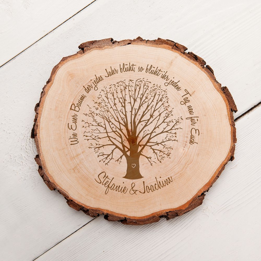 Herz aus Glas mit Gravur zur Hochzeit Personalisiert Glasherz gravieren