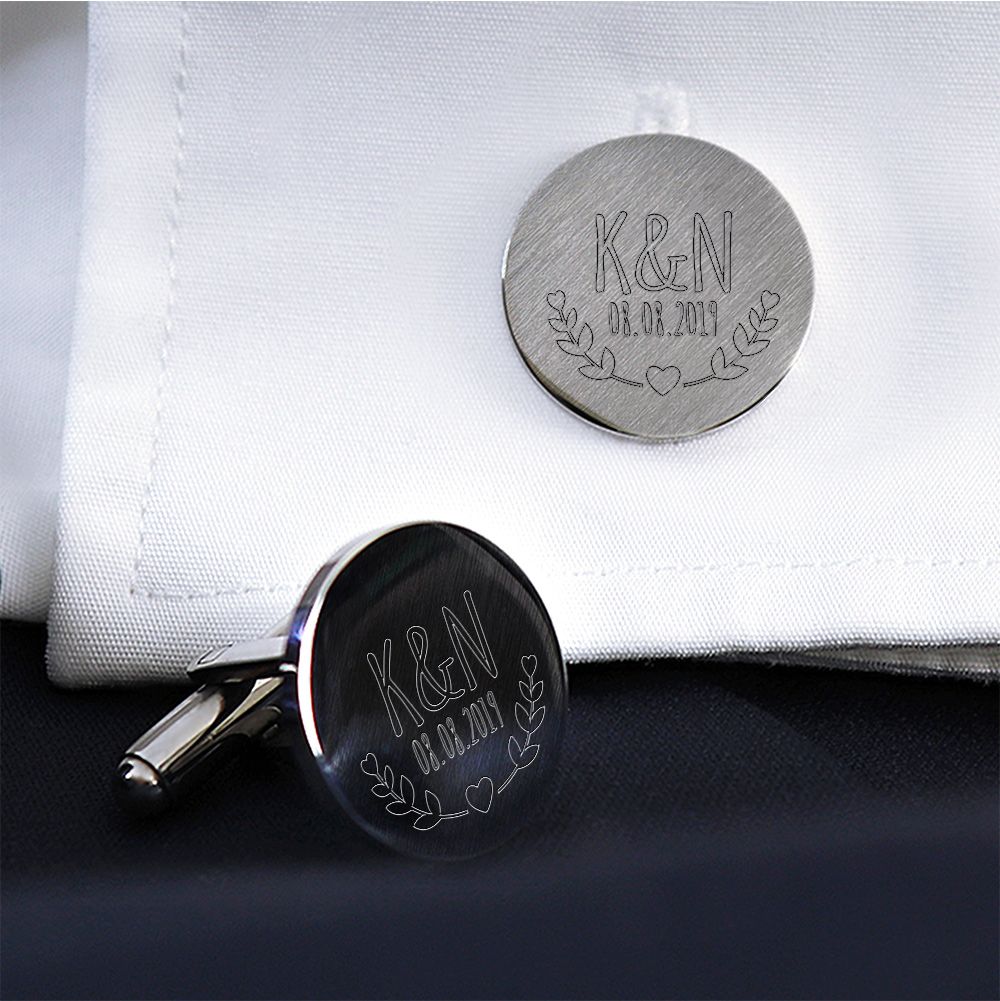 HONEY BEAR Manschettenknöpfe Mit Glücksklee - Marineblaue Cufflinks Für Hochzeit & Business