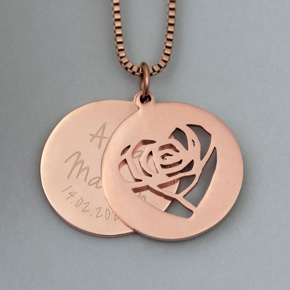 Lorajewel Personalisierte Herz Namenkette – 925 Silber, Mit 2 Namen & Geburtssteinen