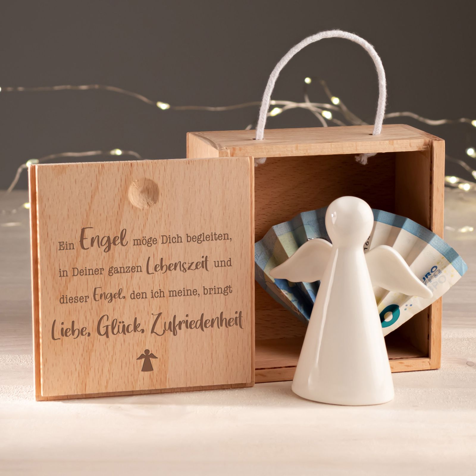 Inspirierende Make-up-Tasche Für Frauen – 25x17 Cm, Cremeweiß, Mit Motivierendem Spruch