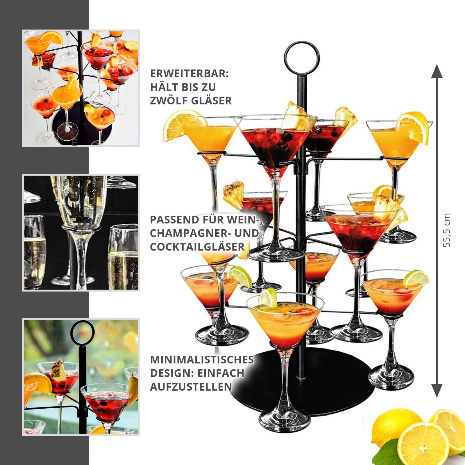 GARVALON 2er Set Gartenkugel Sockel - Edelstahl Ständer Für Gartenkugeln & Fahnen