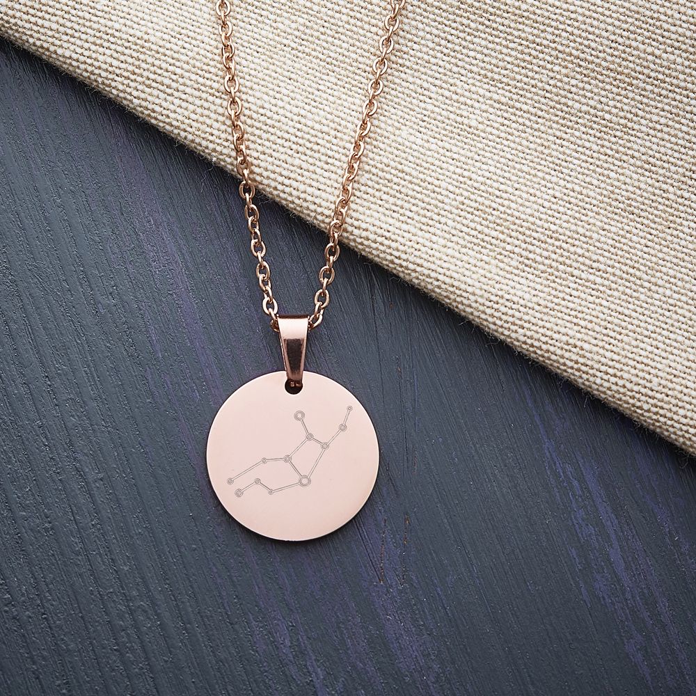 12 Sternzeichen Charms 14K Vergoldet - Rund Anhänger Für DIY Schmuck